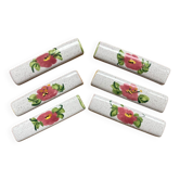 Ceramic knife holder with flower decor