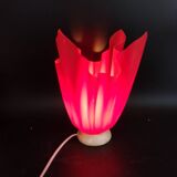 Lampe style Georgia Jacob  veilleuse drappée Design ROUGE