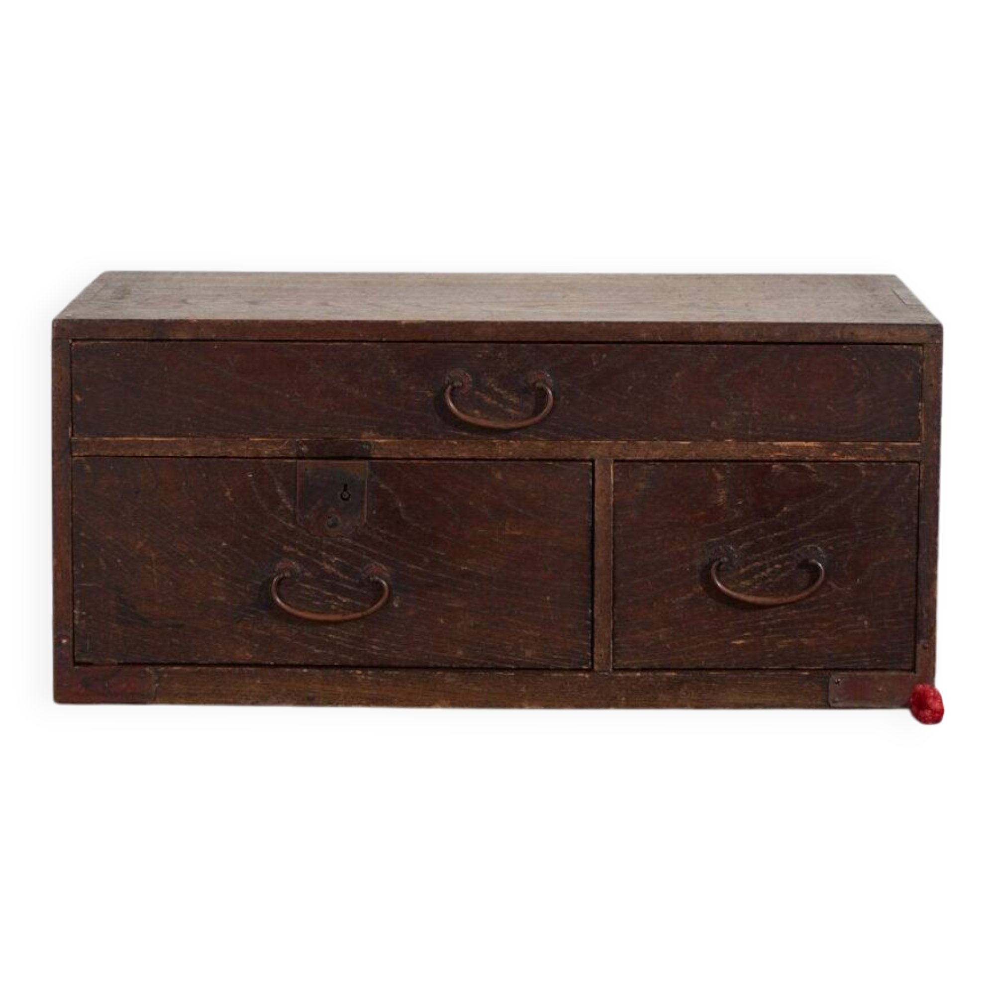 Small antique Japanese desk cabinet with three drawers – Meiji / Taishō period (c. 1890-1926)