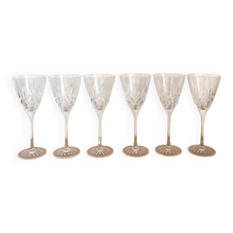 Verres a vin thomas webb - cristal - modèle roméo  - vintage