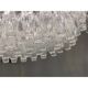 Grand lustre contemporain en verre de Murano transparent « Poliedri »