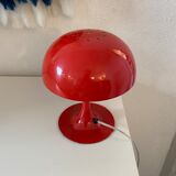 Red metal mushroom lamp