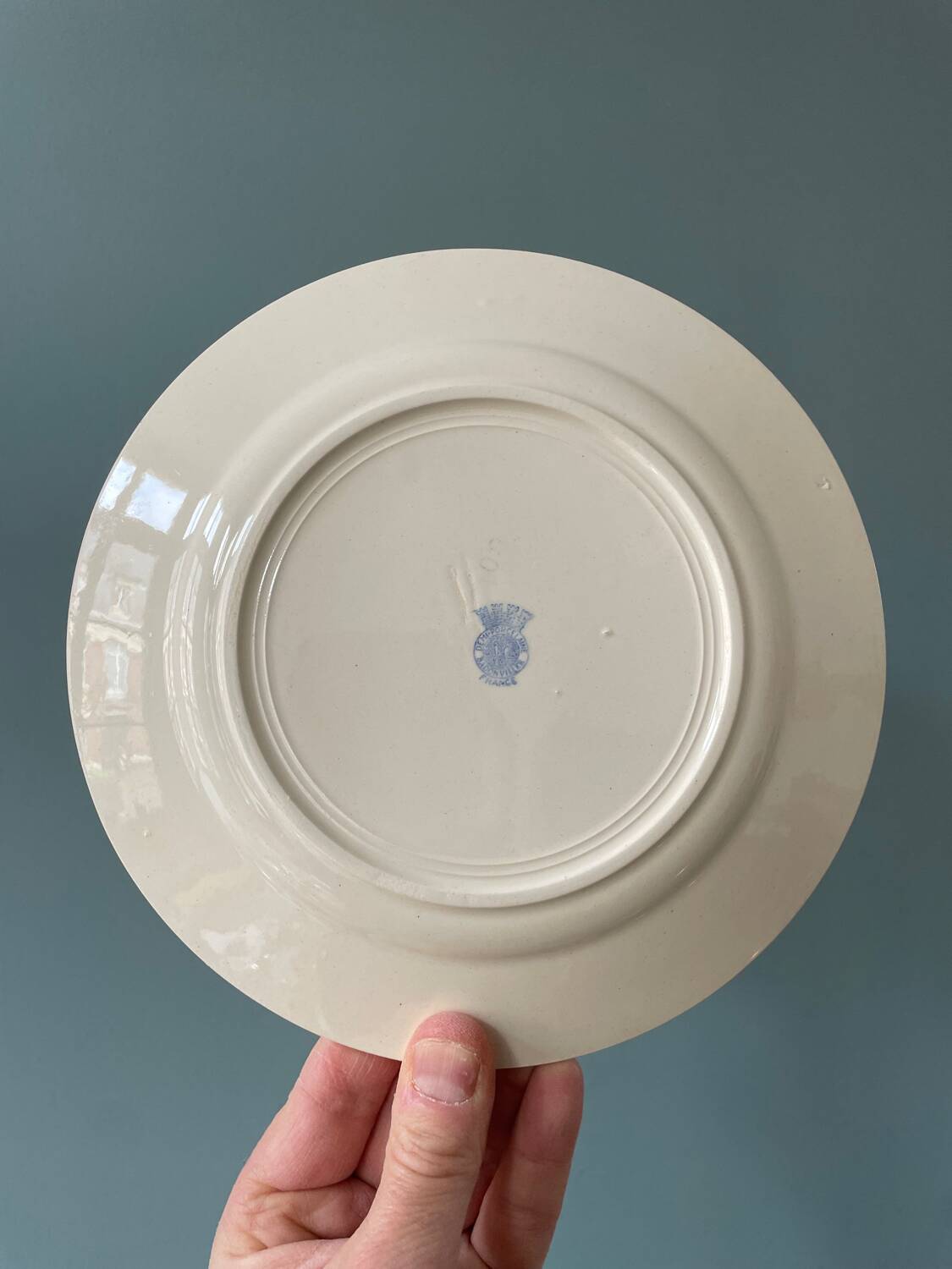 4 vintage dessert plates in half Badonviller porcelain