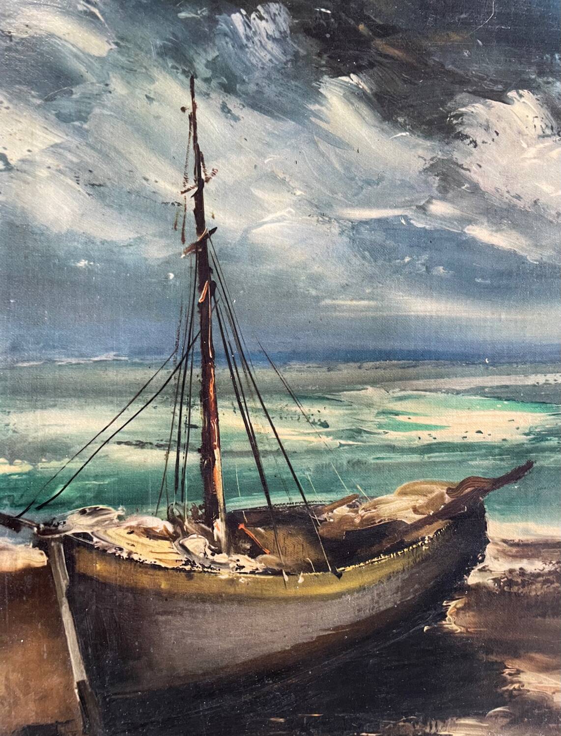 Oil painting on canvas Marine