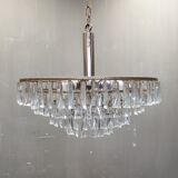 Lustre en verre de cristal en laiton