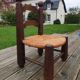Chaise en bois et paille