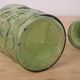 Carafe vintage en verre vert texturé avec bouchon assorti – H25 cm