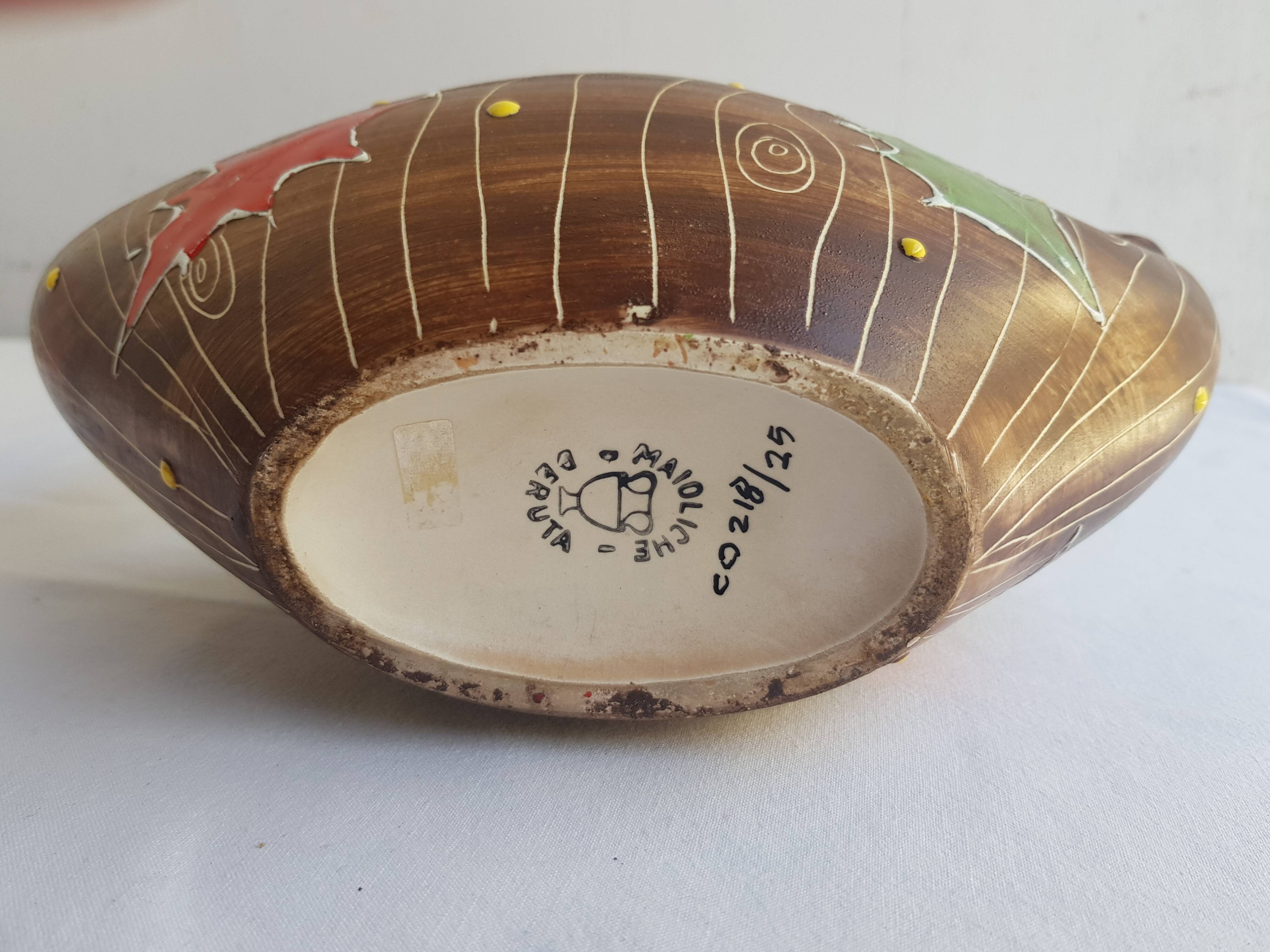 Maioliche Deruta vintage 1950s ceramic cup