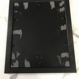 Framed watercolor under wood, signed