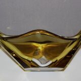 Yellow and clear crystal cup circa 1960