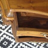 Coffin-style chest of drawers in walnut