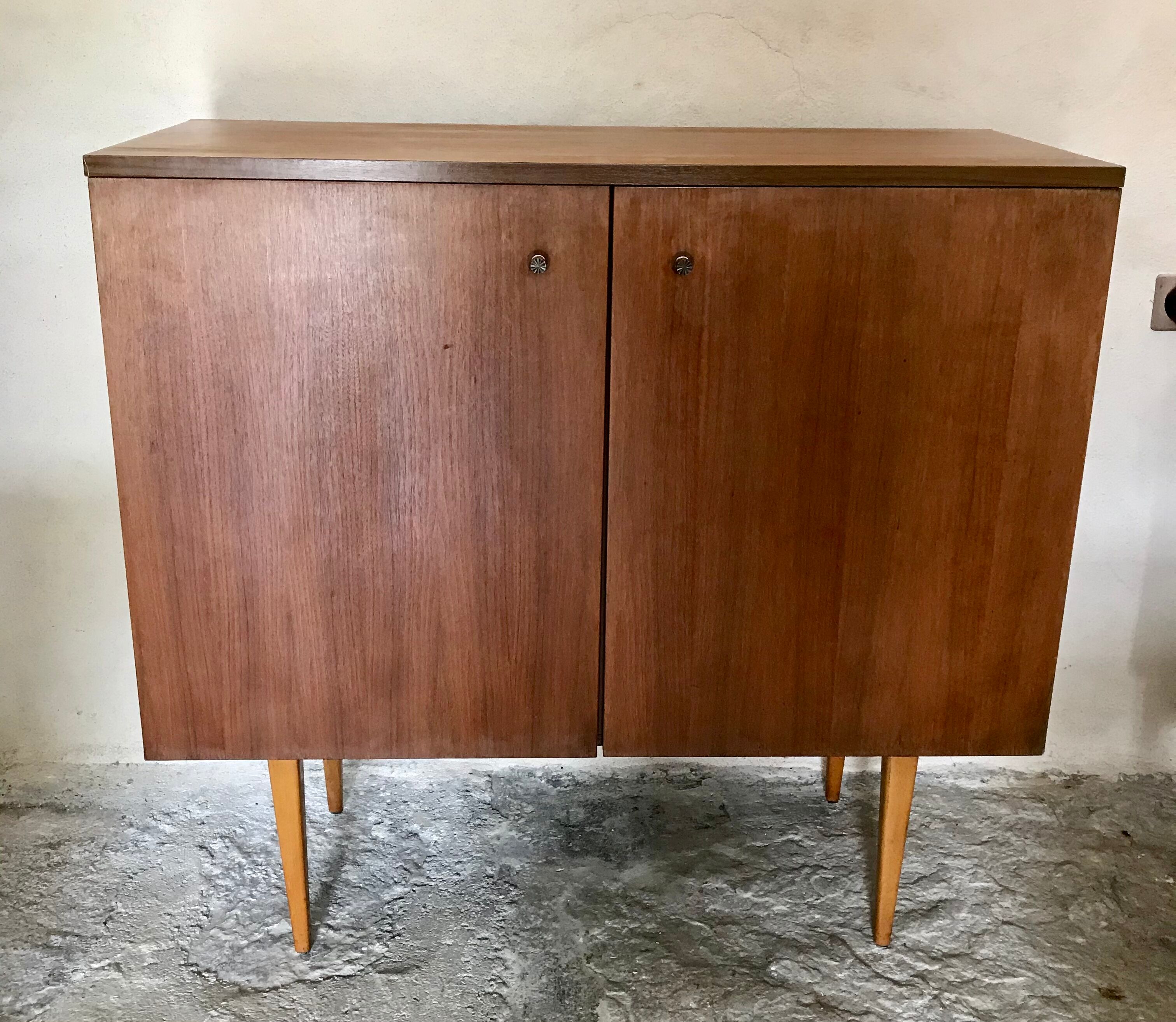 Two-door vintage free-standing buffet