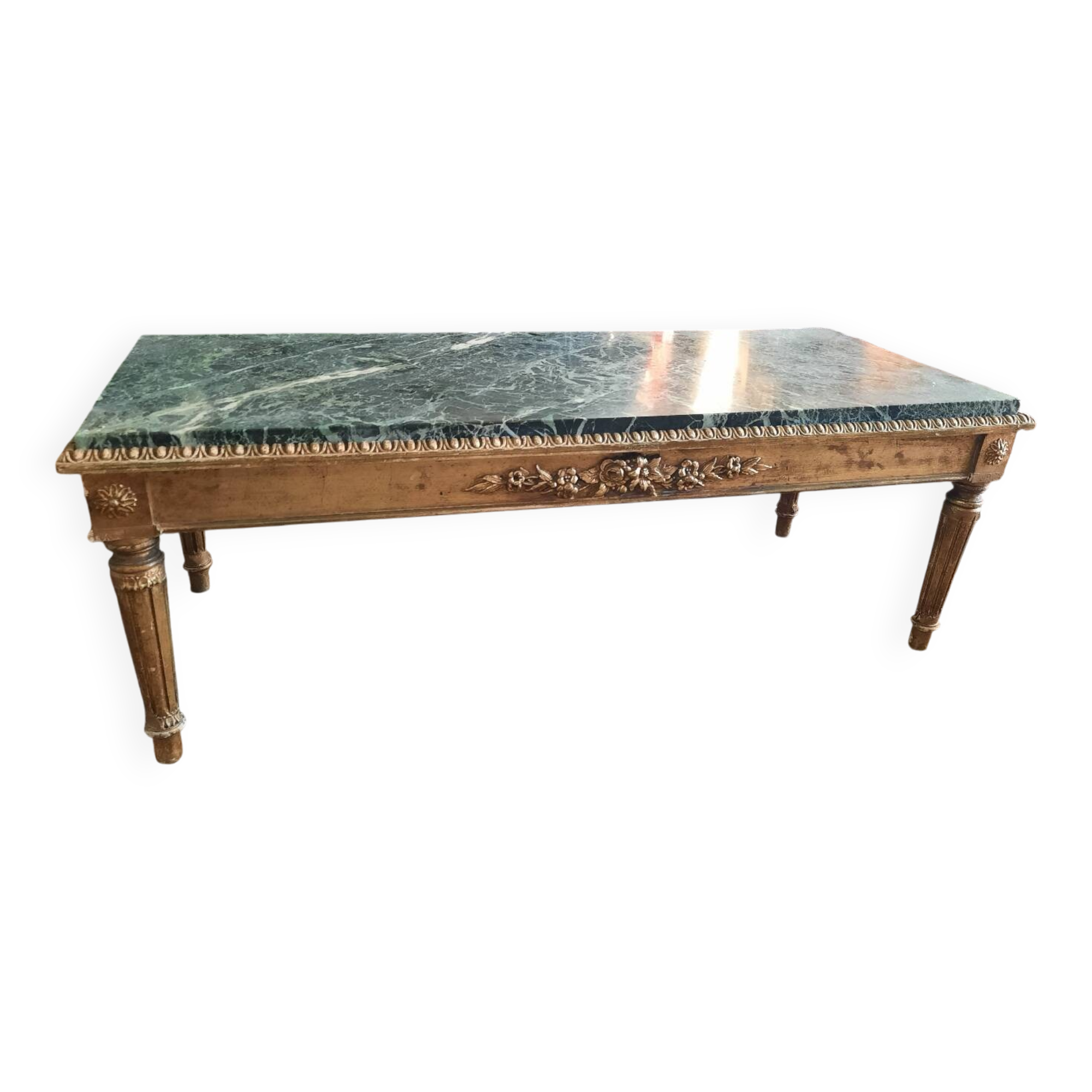 Table basse bois et marbré