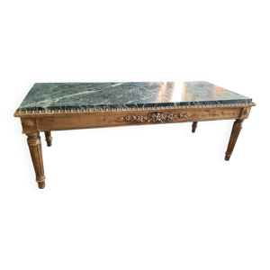 Table basse bois et marbré