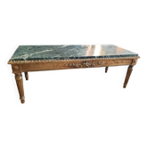 Table basse bois et marbré