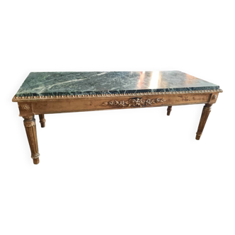 Table basse bois et marbré
