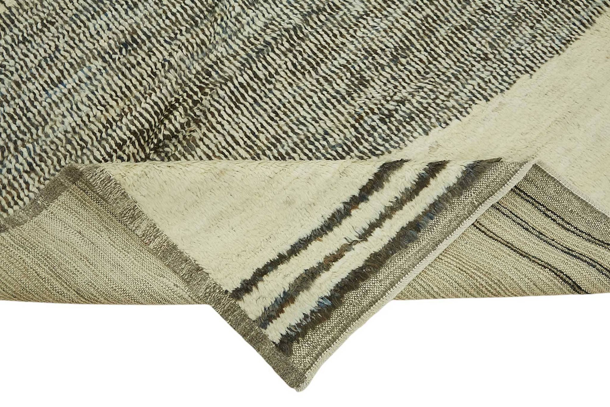 Hand-Knotted Turkish Contemporary 247 cm x 342 cm Beige Wool Carpet