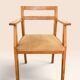 Mid-century armchair in blonde beech