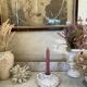 Ceramic hand candle holder with Moustiers decor