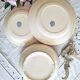 Antique serving dishes in iron earthenware