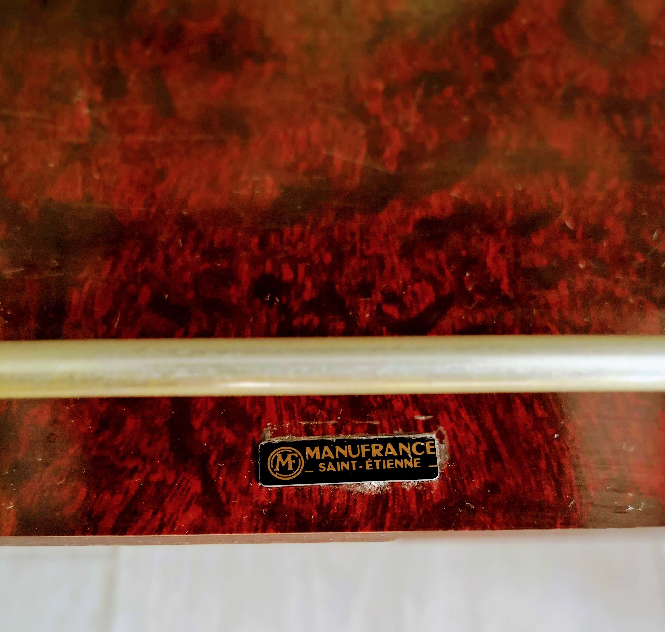 Vintage golden serving table