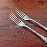 Christofle - Set of 2 Marot Bérain model dessert forks in silver-plated metal