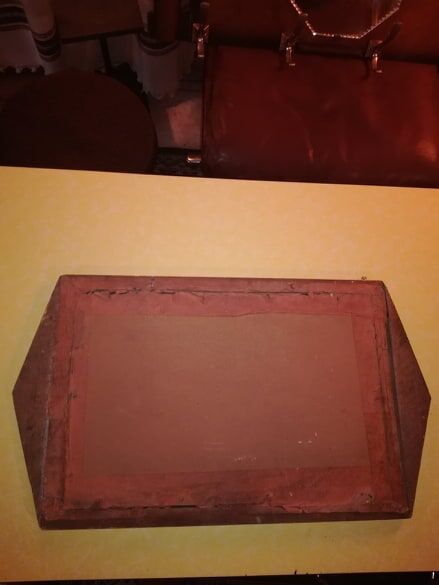 Art Deco gilded wood mirror - 60x35cm