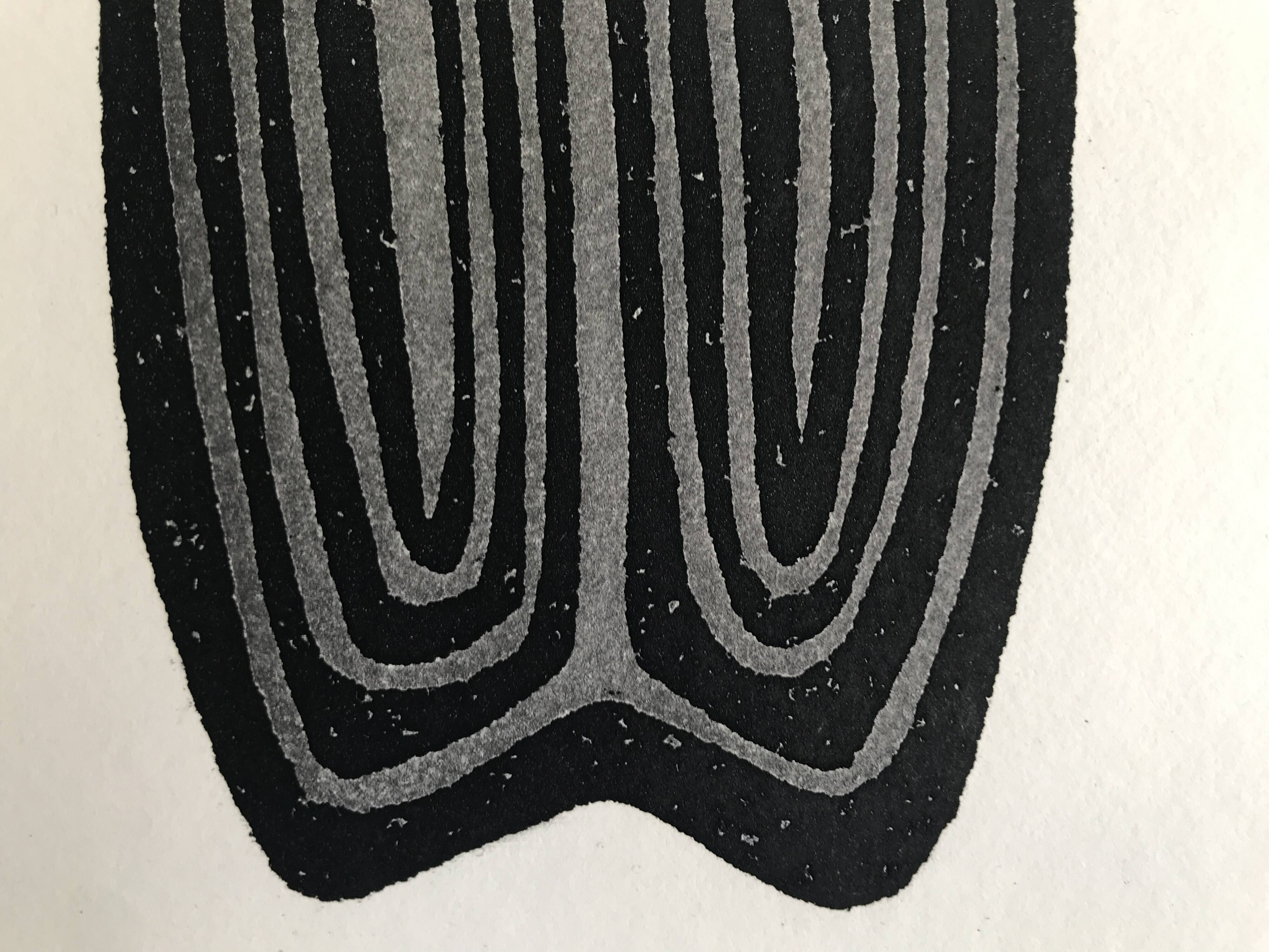 Raoul ubac, the uprooted grass 3, 1975. original etching signed in pencil.