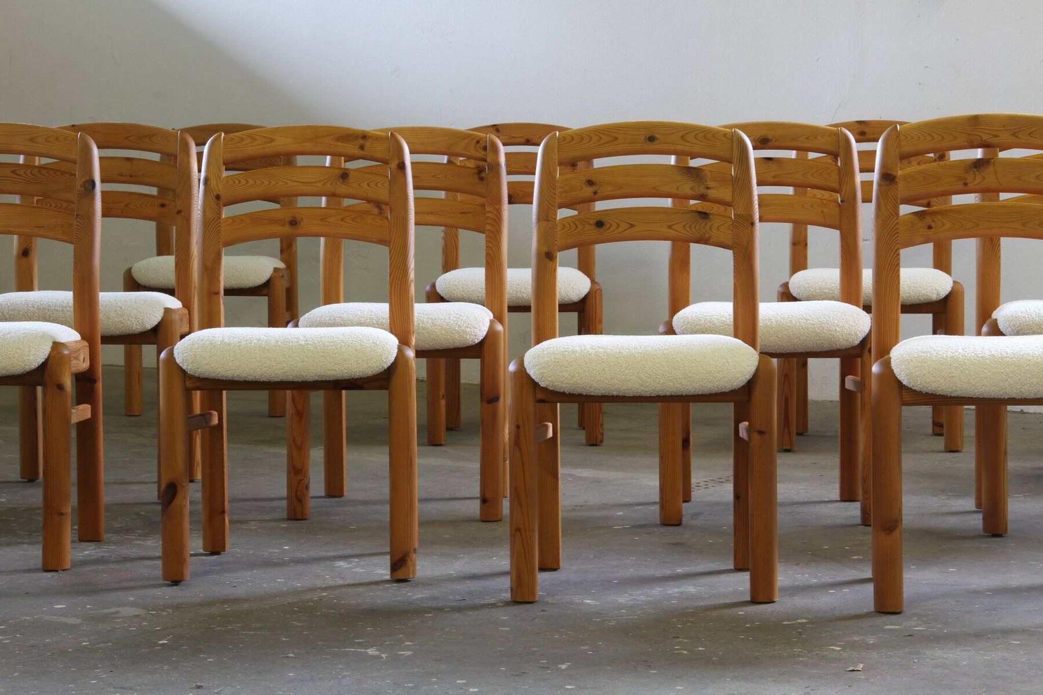 Vintage Danish pine dining chairs att. to Dyrlund, 1970s-1980s, set of 6