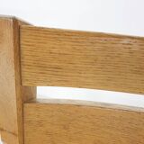 Set of four oak and sisal dining chairs model 401 by JL Moller, Denmark 1970's