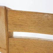 Set of four oak and sisal dining chairs model 401 by JL Moller, Denmark 1970's