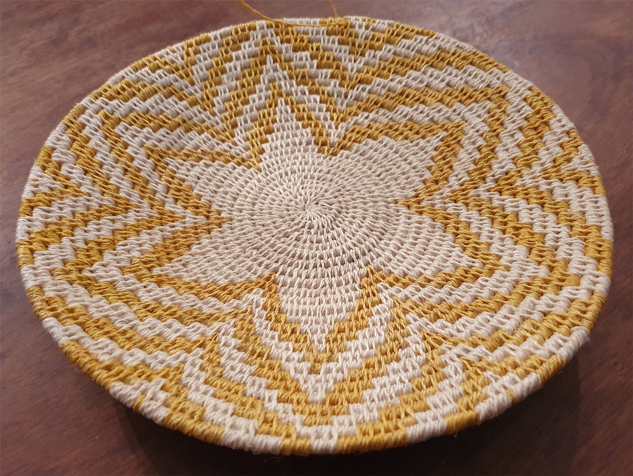 African woven basket