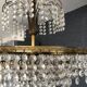 Lustre suspension métal dore et cristal