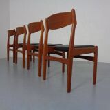Teak dining chairs by Erik Buch for Od Møbler, 1960s, set of 4.