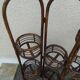 Screen / Vintage plant holder in rattan or bamboo
