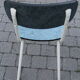 2 chaises en formica bleu vers 1950