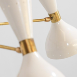 Italian Chandelier 3 Arms Ivory White