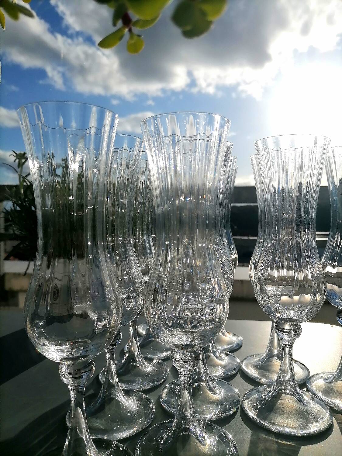 12 Daum Verona Collection champagne flutes
