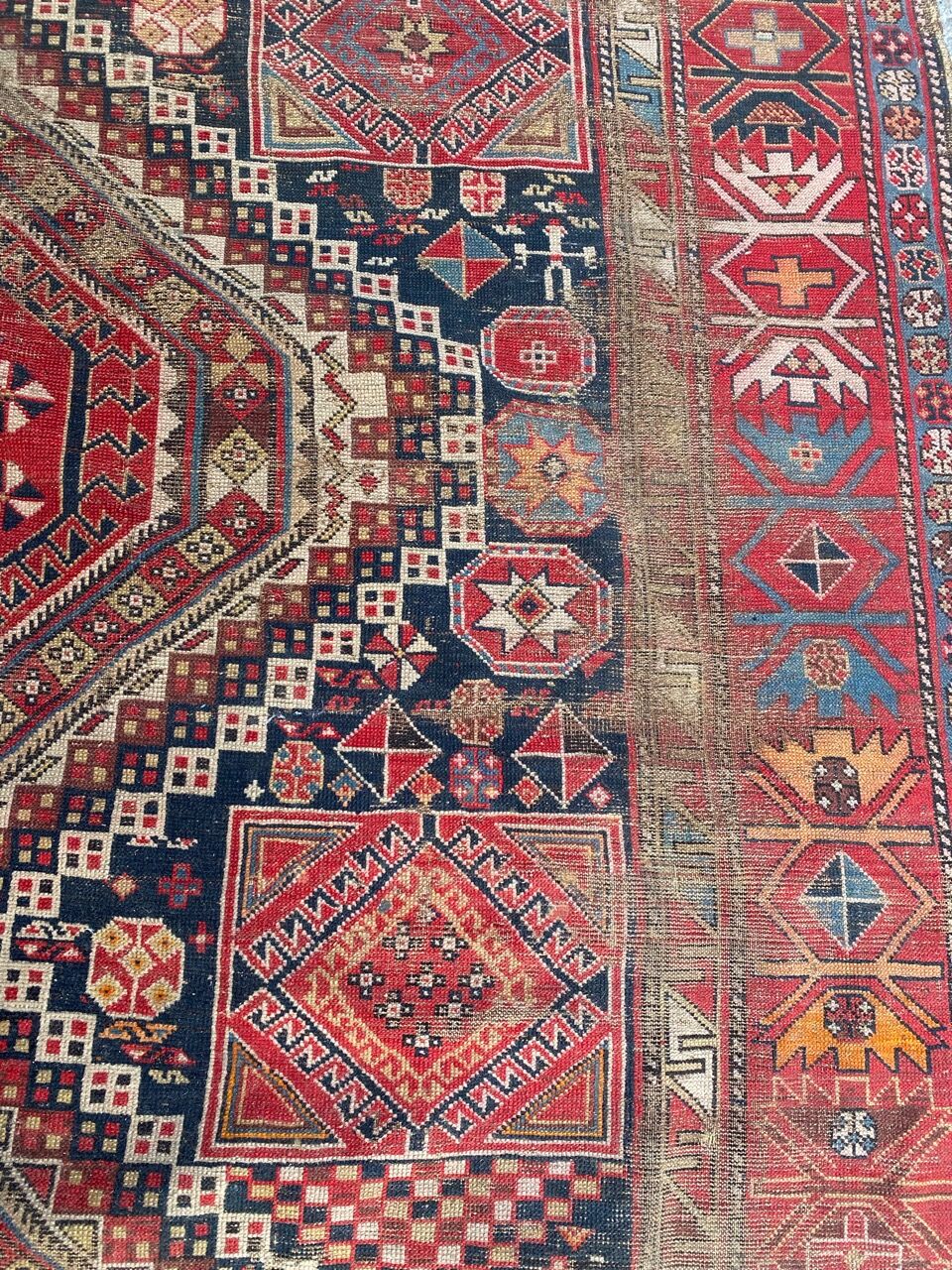 Antique carpet chirwan daghistan handmade 177x350 cm