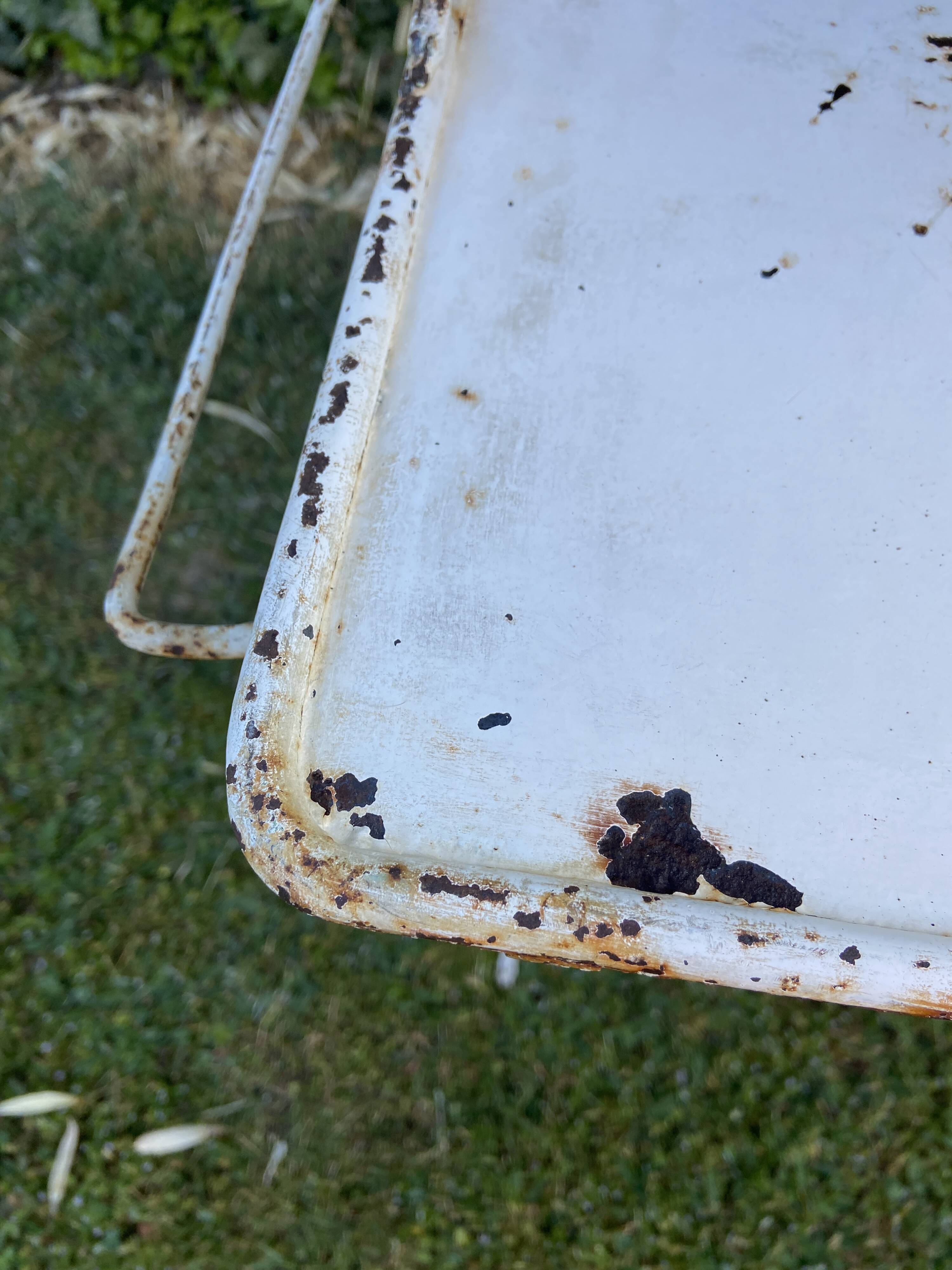 Antique metal dressing table console France shabby chic 1920