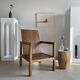 Fauteuil en bois naturel (teck) design minimaliste