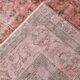 Dusty Rose Turkish Vintage Oversize Handmade Wool Carpet Rug, 198x297 Cm