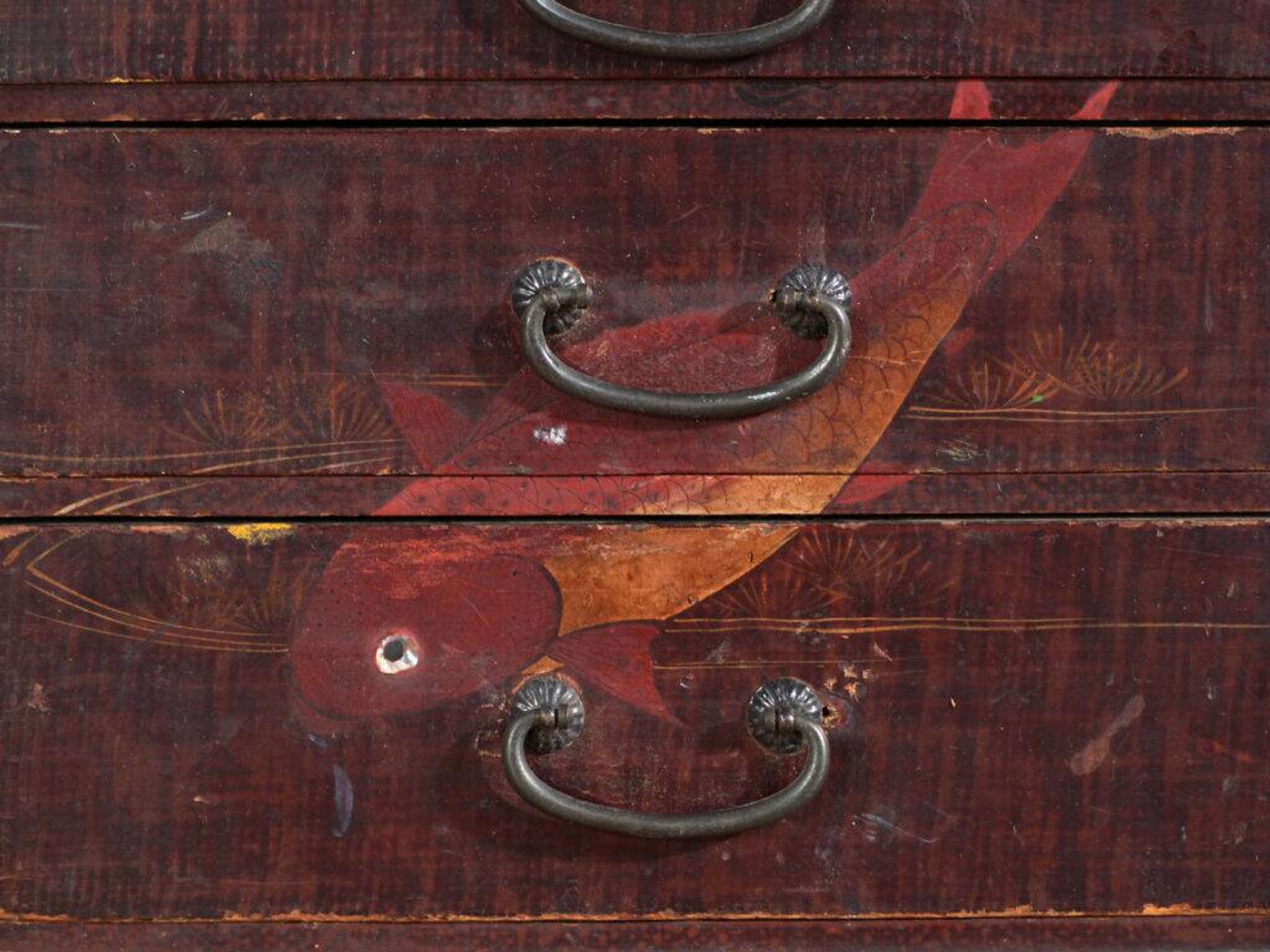 Antique Japanese lacquered kodansu with five drawers – Japan, circa 1900
