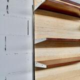 Modular wall system with rosewood panels Georges Frydman 70 years efa editor
