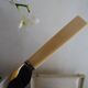 12 vintage stainless steel knives bone or bakelite sleeves in case