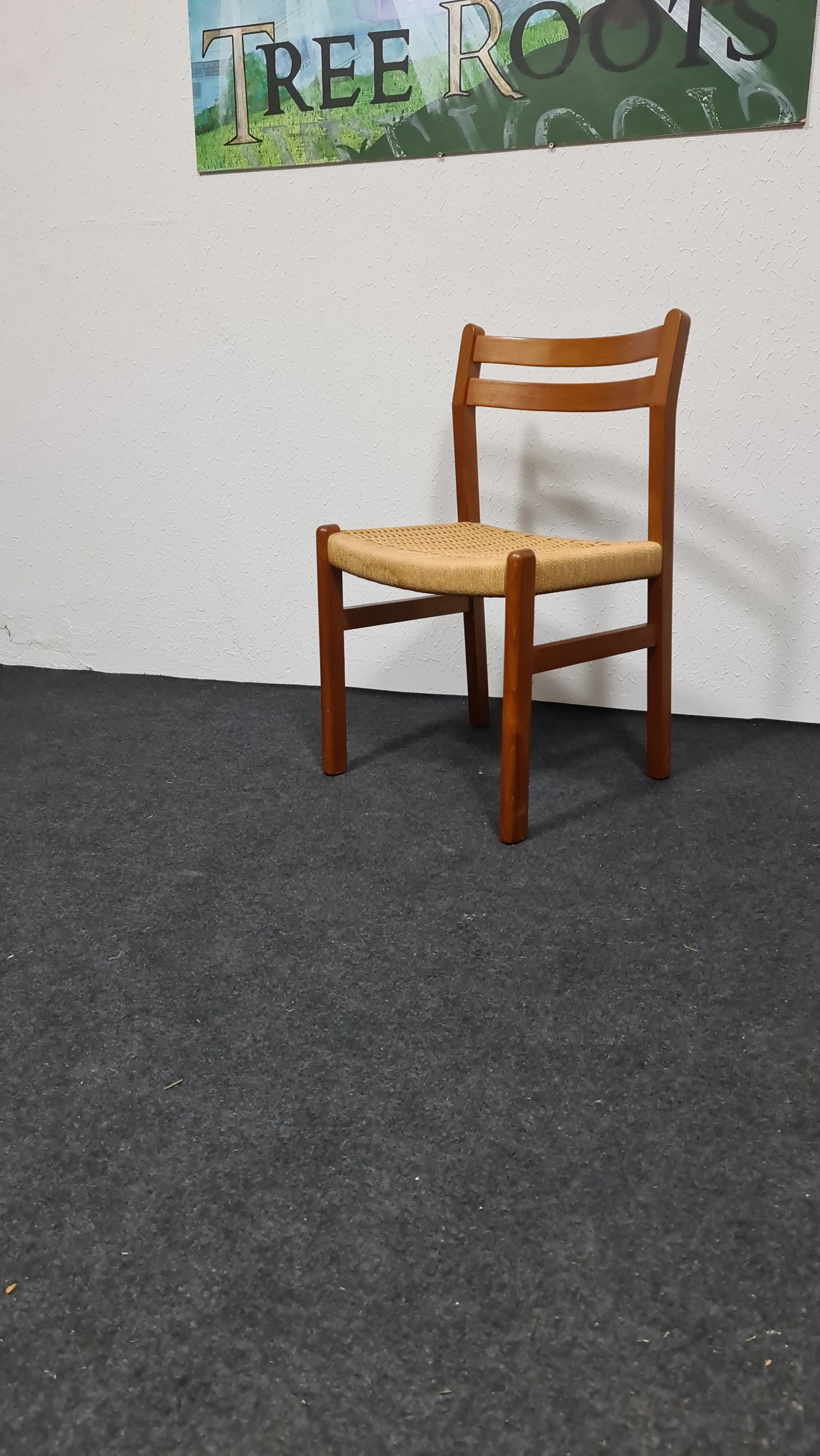 Chaise à manger danoise en teck vintage