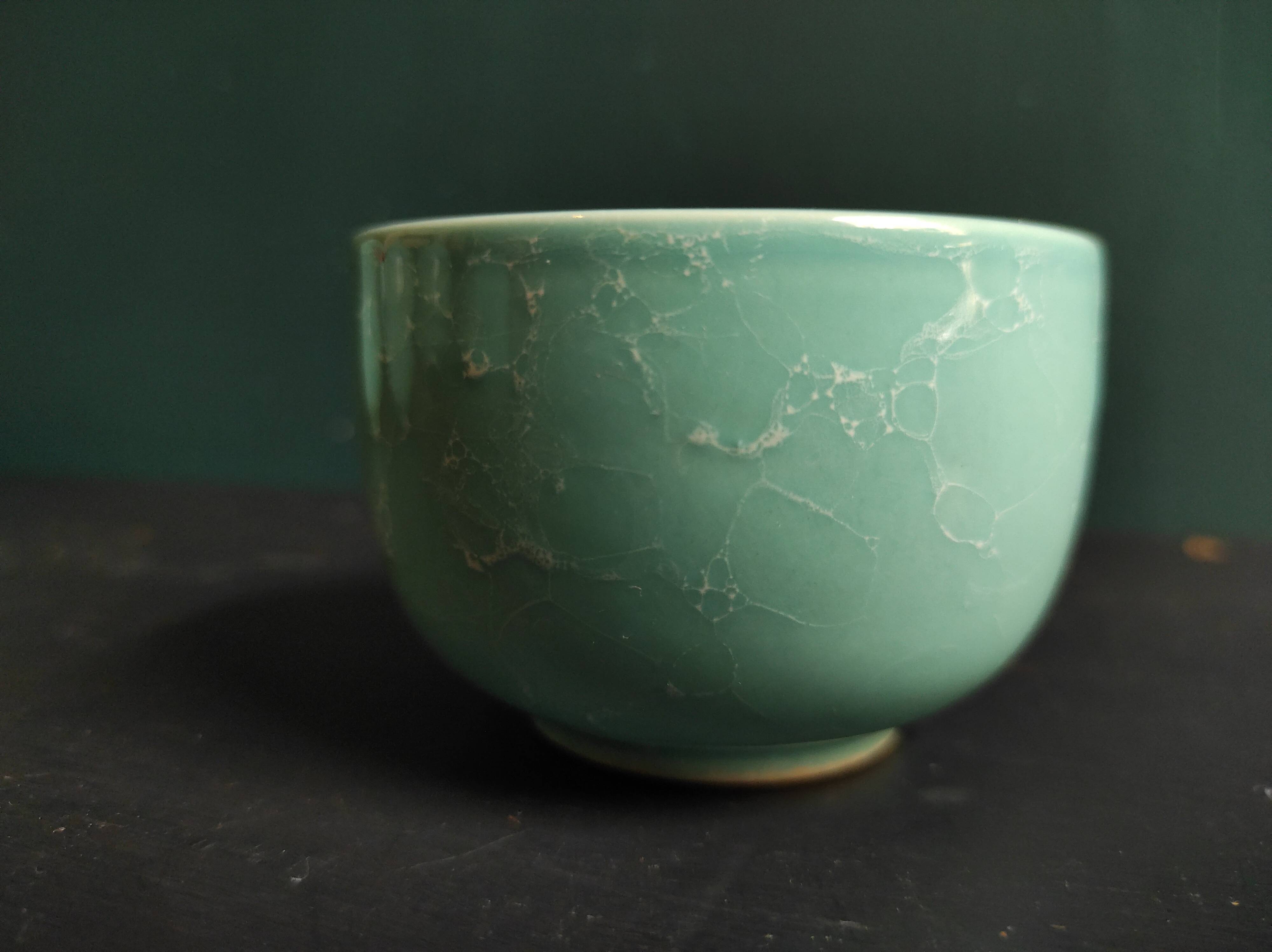 French vintage aquamarine tea set