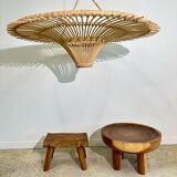 Suspension rattan saucer iron frame D:120 H:60