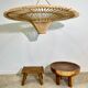 Suspension rattan saucer iron frame D:120 H:60