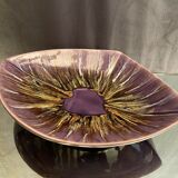 Sylized dish Vintage earthenware cut of Vallauris signed